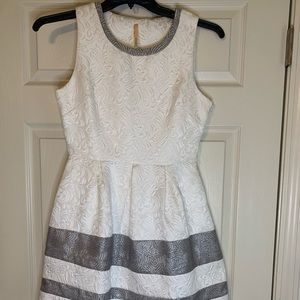 White and silver dress